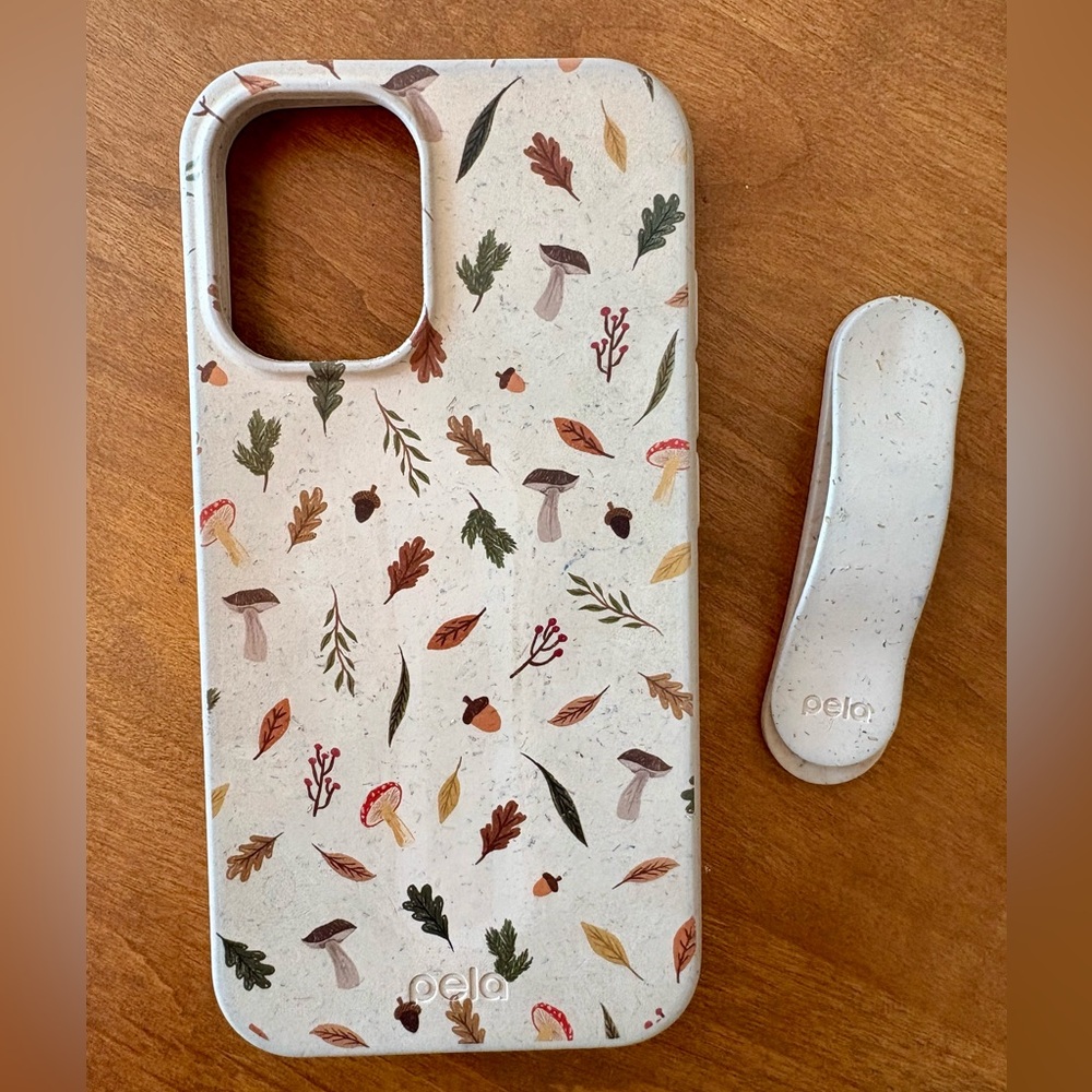 Pela iPhone 16 Case and Grip - Seashell Woodland Harvest
